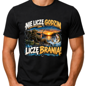 Koszulka męska „Nie liczę godzin, liczę brania!”