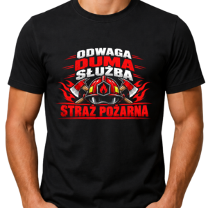 Koszulka dla strażaka „Odwaga. Duma. Służba.”